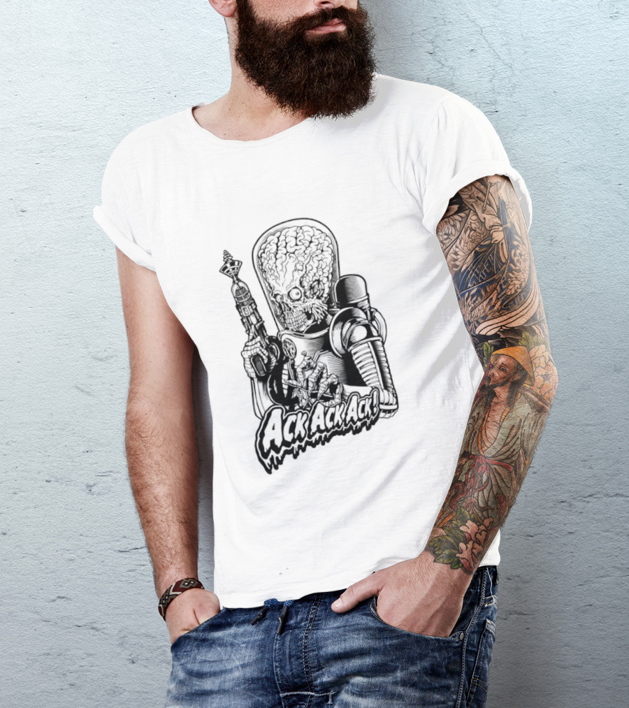 Ack Blanca Mars Attacks Alien Retro Sci Fi T-Shirt