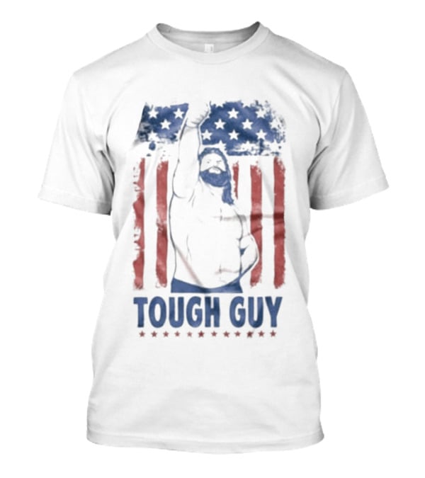 Hacksaw Jim Duggan Tough Guy American Flag Patriotic Wrestling T-Shirt