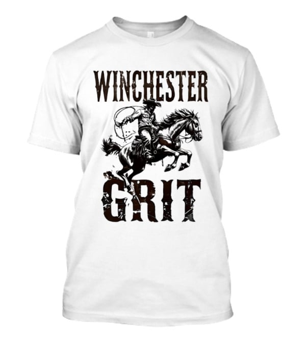 Winchester Grit Cowboys Horses Western Rider T-Shirt