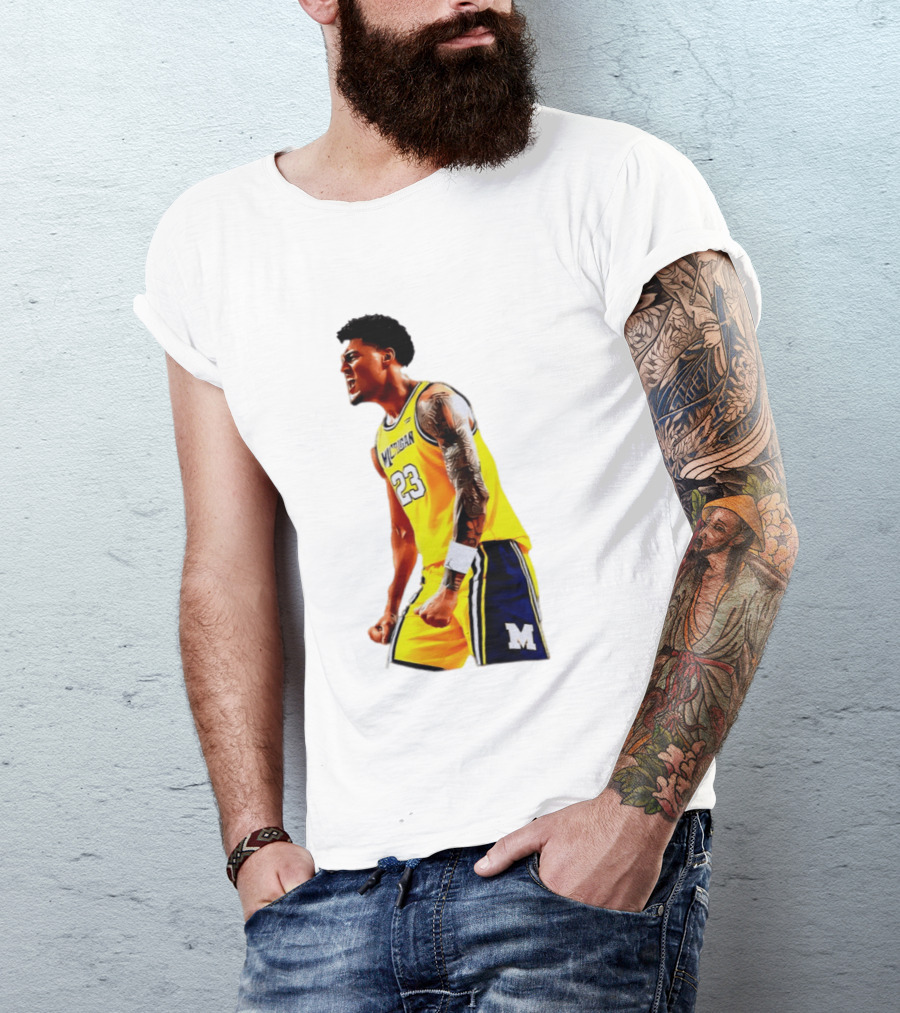 Yaxel Lendeborg Flex Motion Elite Energy Michigan Basketball 23 Jersey T-Shirt