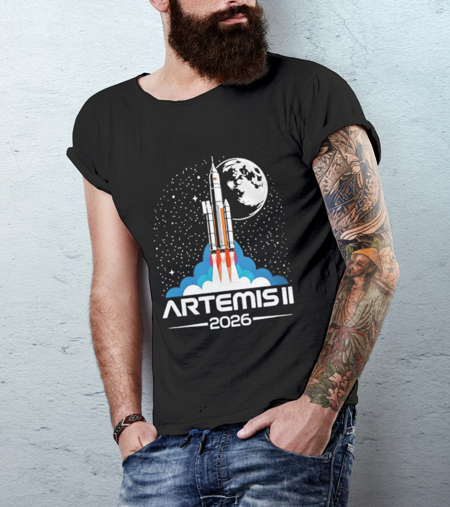 Artemis II 2026 NASA Moon Rocket Mission T-Shirt