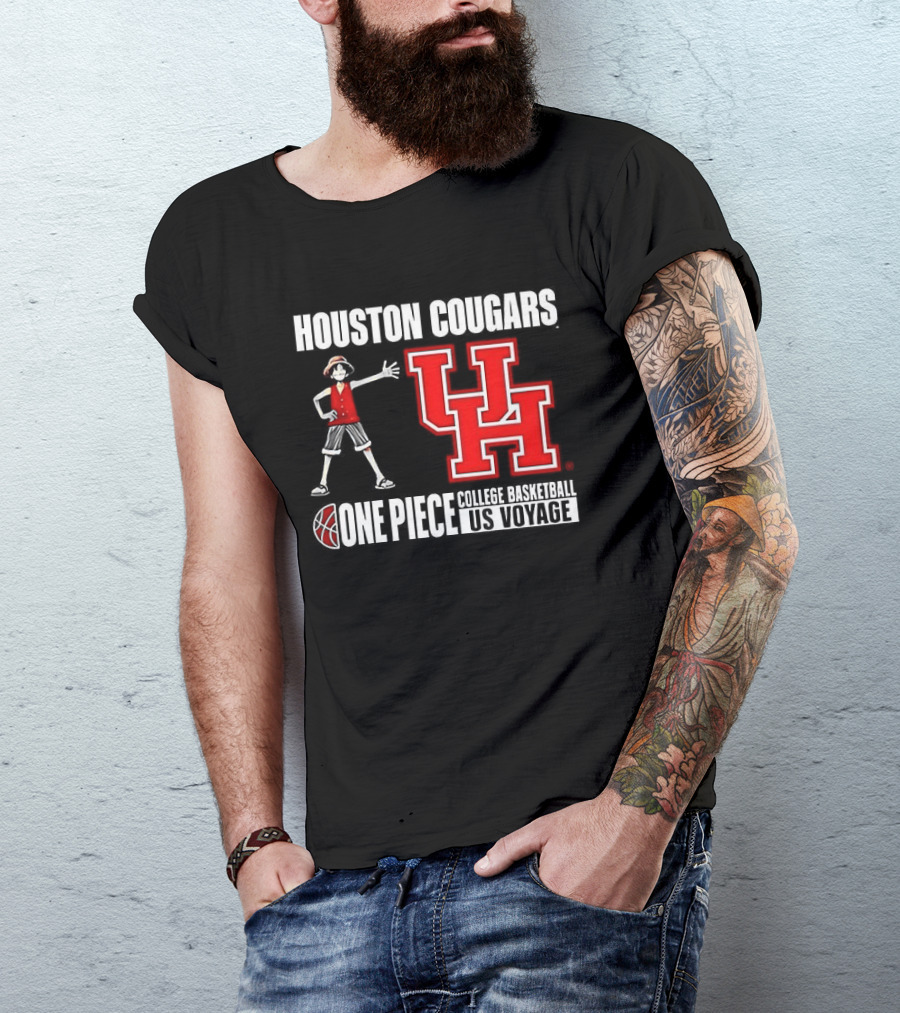 Houston Cougars UH One Piece College Basketball US Voyage T-Shirt