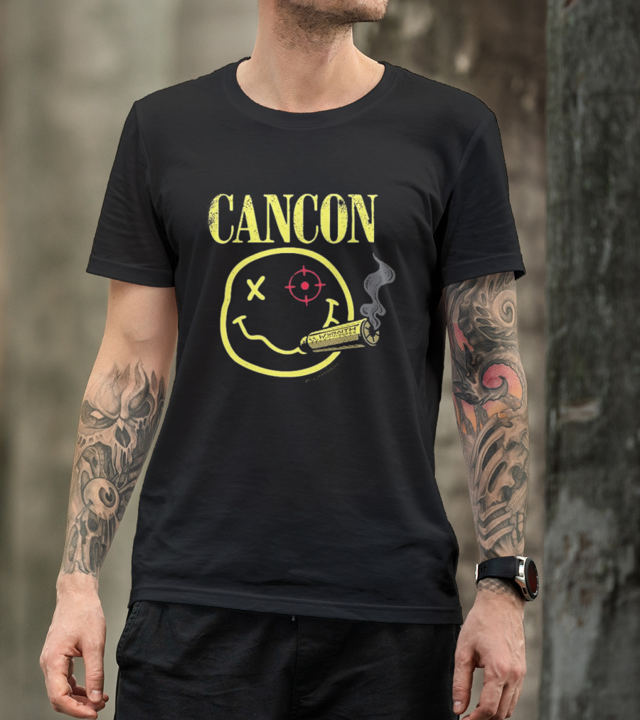 CANCON Smiley Wraithworks Target Smoking Round T-Shirt