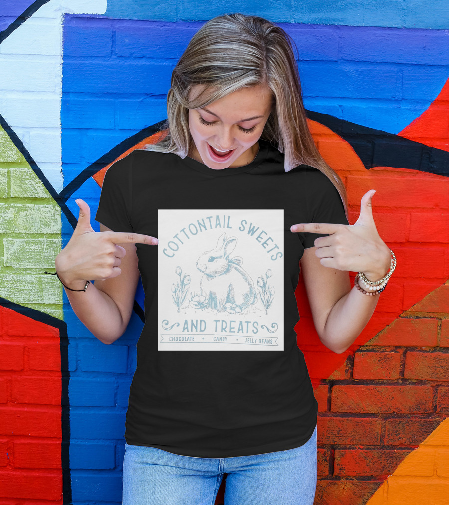 Cottontail Sweets And Treats Chocolate Candy Jelly Beans T-Shirt