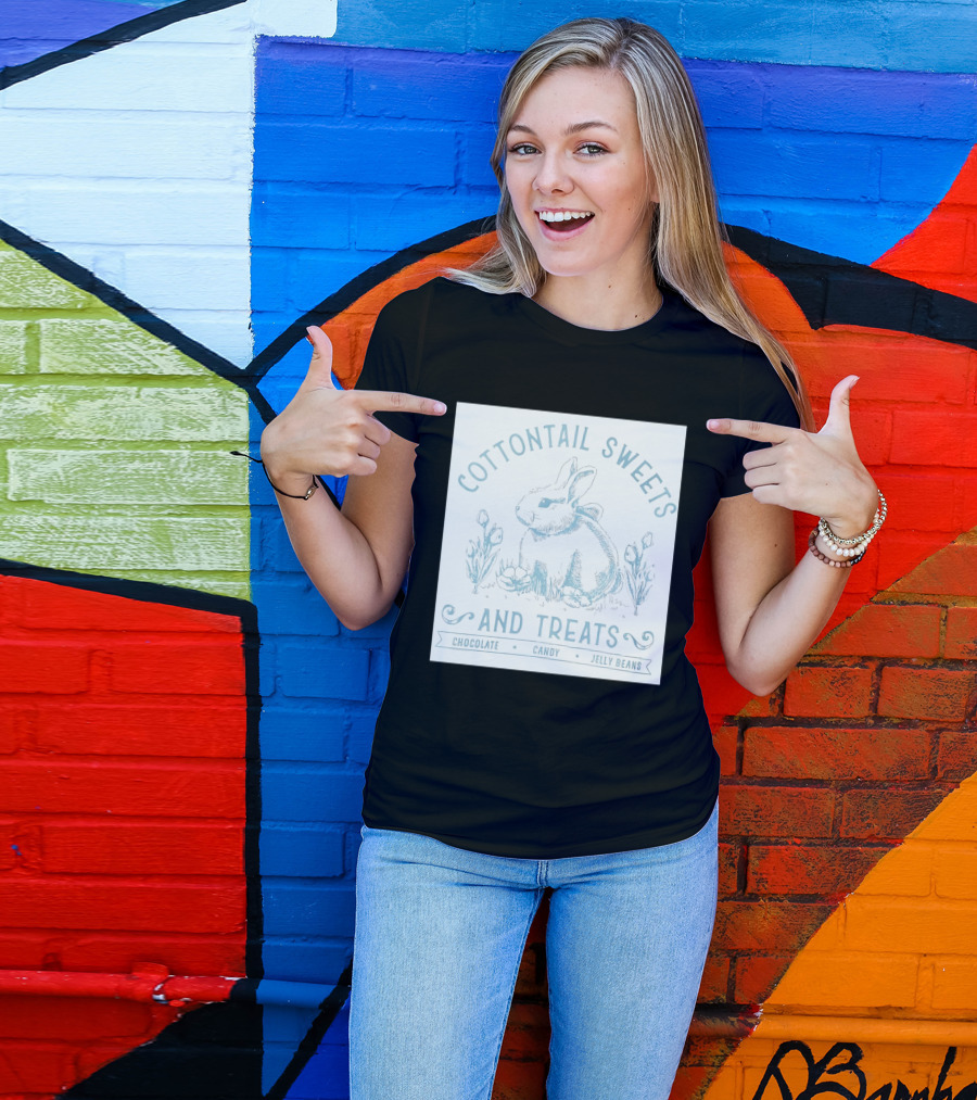 Cottontail Sweets And Treats Chocolate Candy Jelly Beans T-Shirt