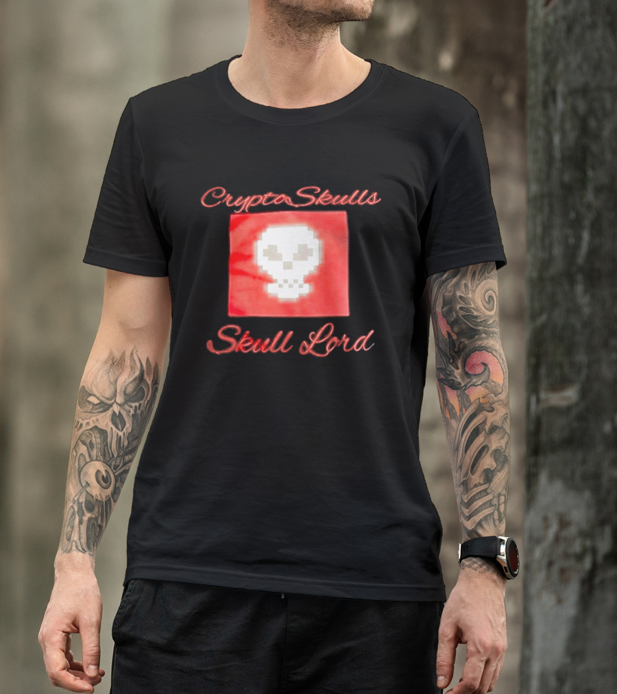 Crypto Skulls Skull Lord Pixel T-Shirt