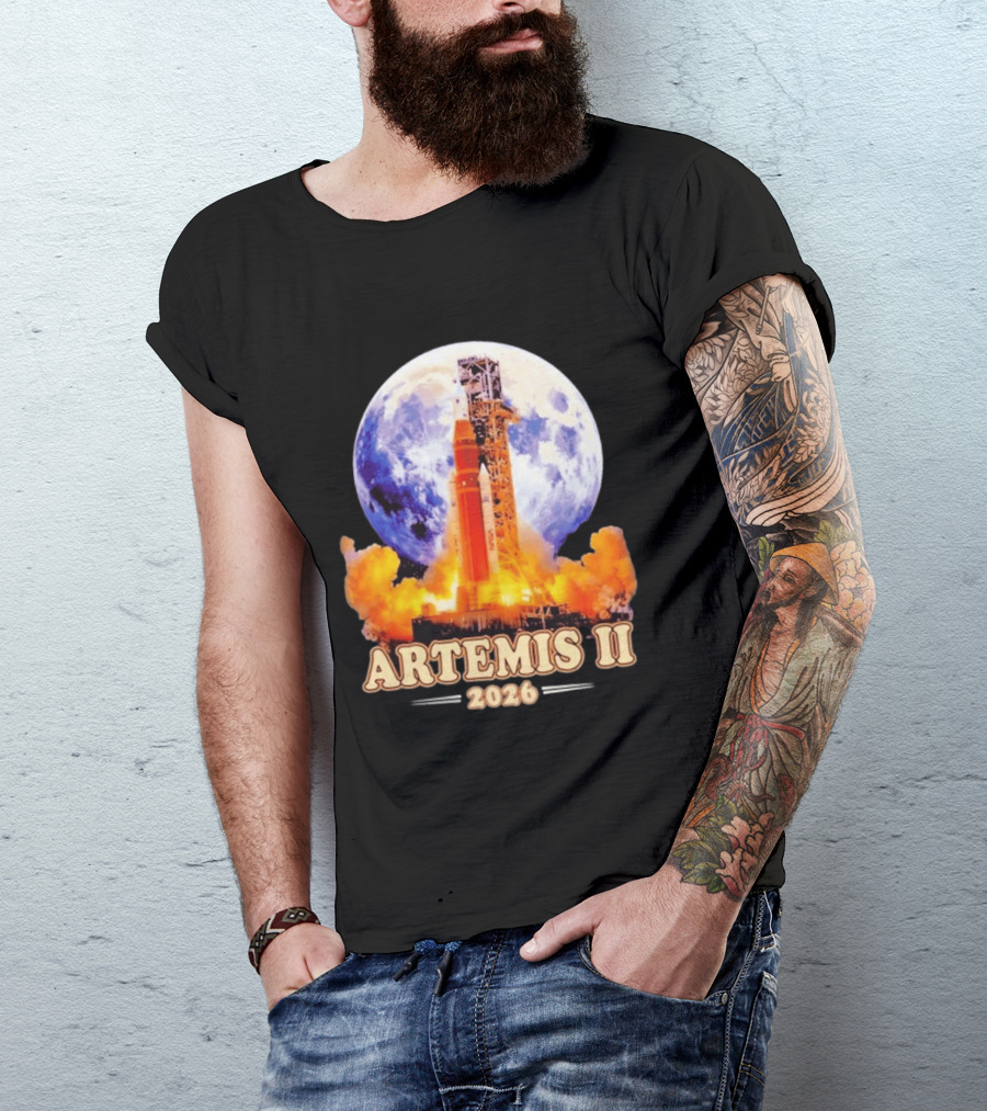 Artemis II Rocket Launch 2026 Moon Exploration T-Shirt