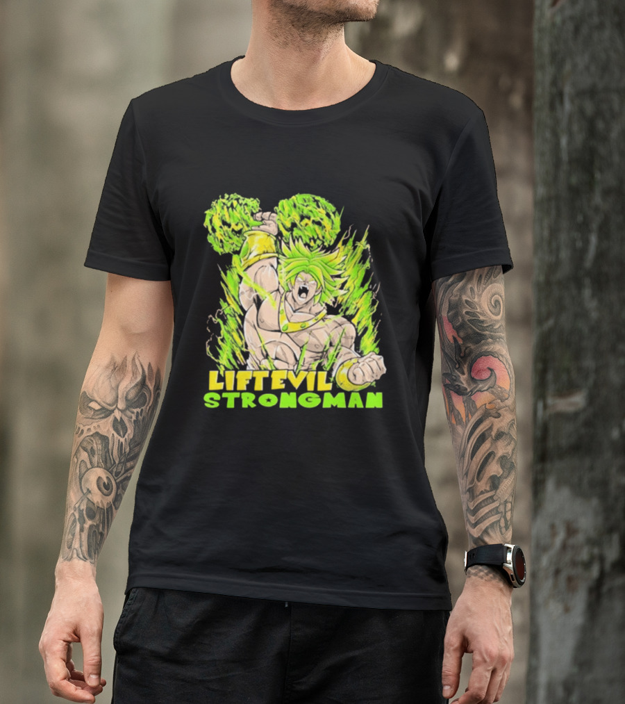 Dragon Ball Z Lift Evil Strongman Broly Power Lifting T-Shirt