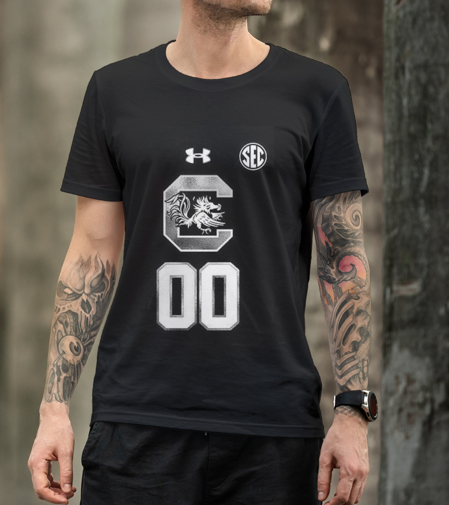 South Carolina Gamecocks Women's Basketball 2026 Uniform Black Custom Under Armour SEC T-Shirt