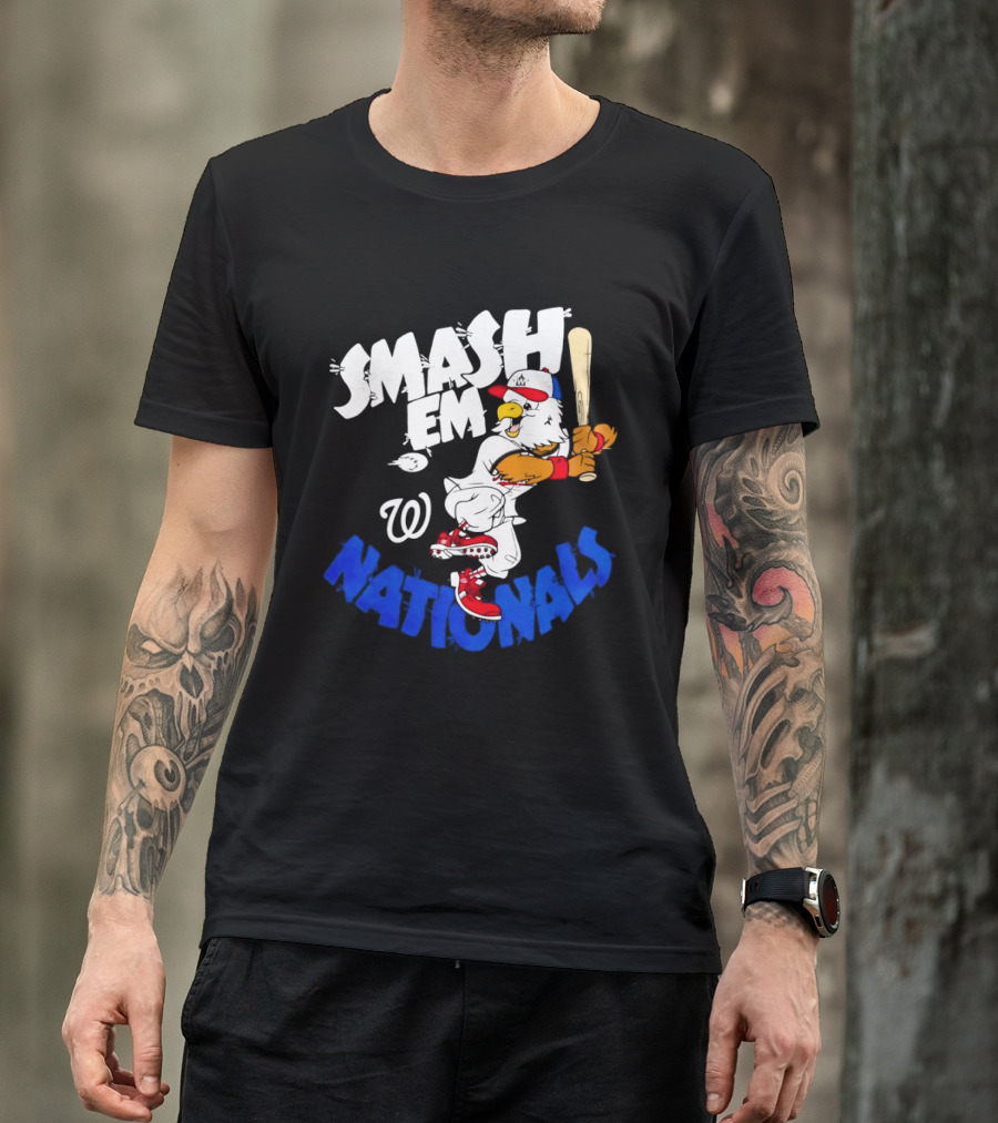 Washington Nationals Smash Em Screech Baseball T-Shirt
