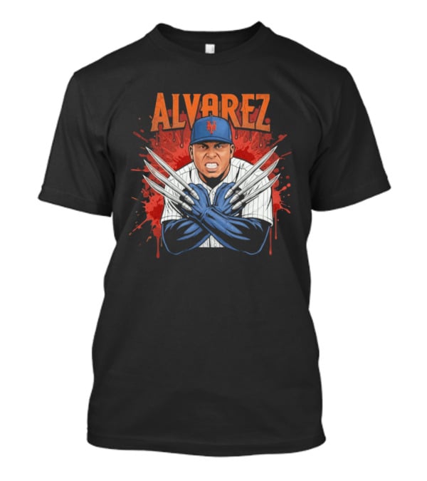 Alvarez Wolverine Claws New York Mets Baseball T-Shirt
