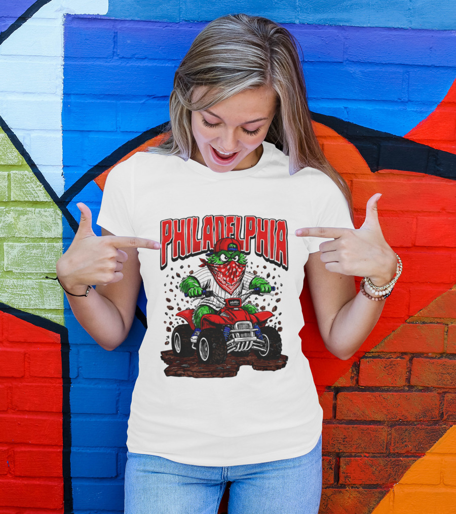 Philadelphia Phillies Born To Ride Phanatic ATV T-Shirt
