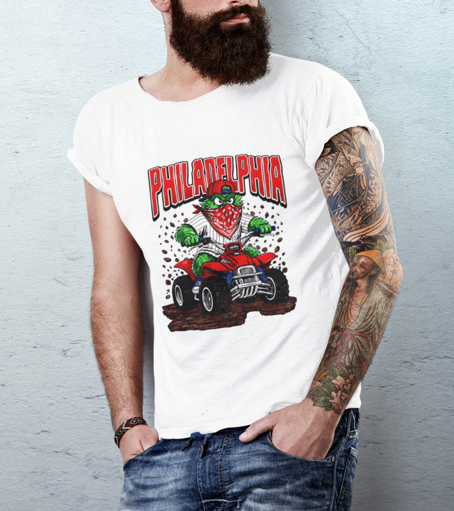 Philadelphia Phillies Born To Ride Phanatic ATV T-Shirt