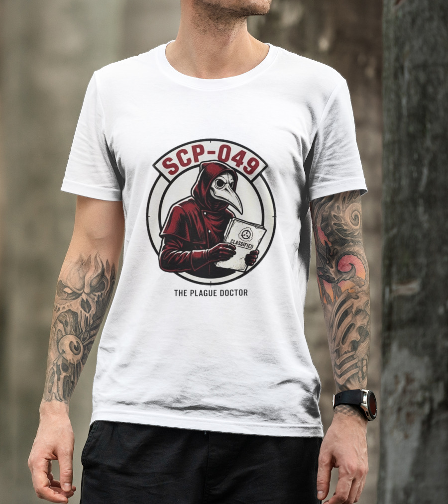 SCP 049 The Plague Doctor Classified Document Circle T-Shirt