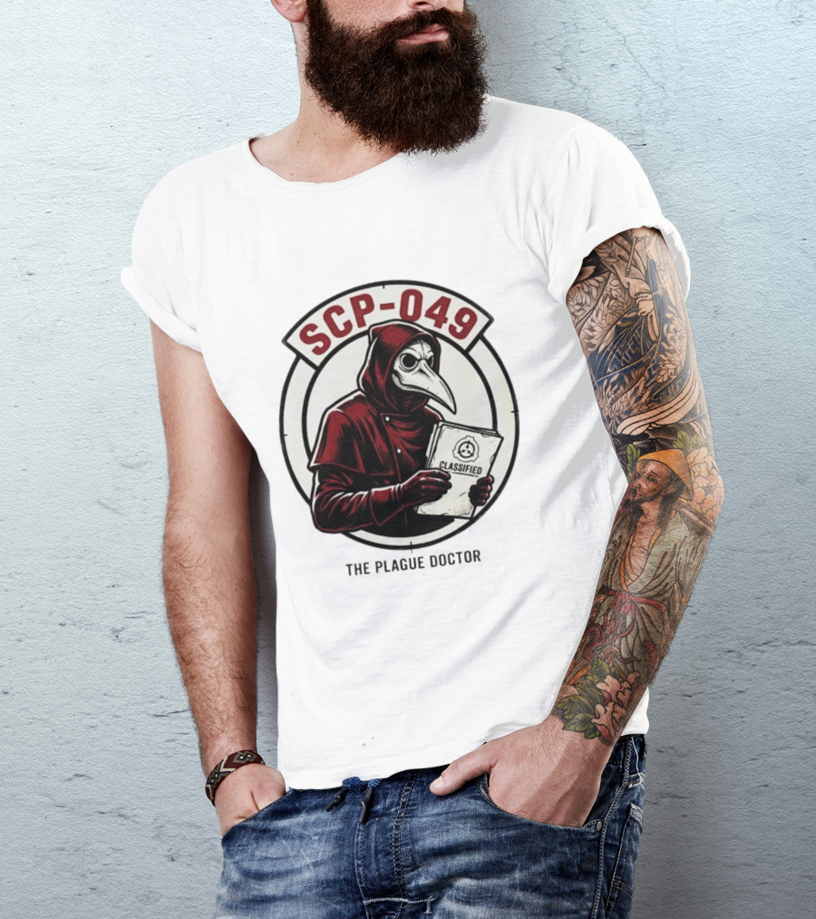 SCP 049 The Plague Doctor Classified Document Circle T-Shirt