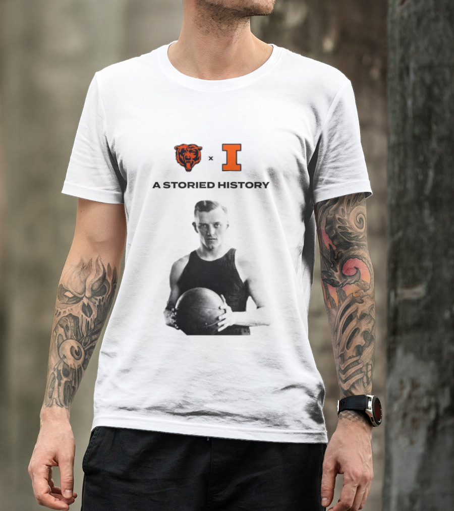 Chicago Bears Illinois Fighting Illini George Halas Storied History T-Shirt