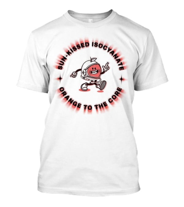 Sunkissed Isocyanate Orange To The Core Retro Astronaut Adventure T-Shirt