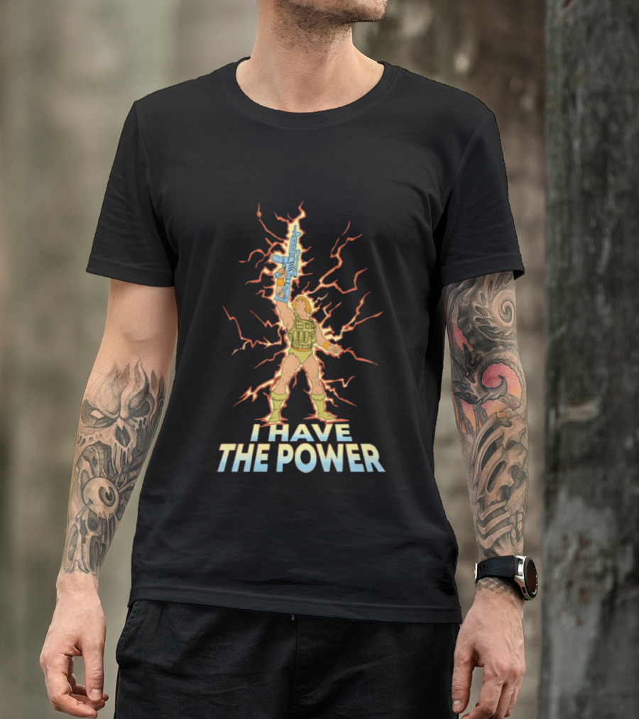 He Man I Have The Power Lightning Action Pose T-Shirt
