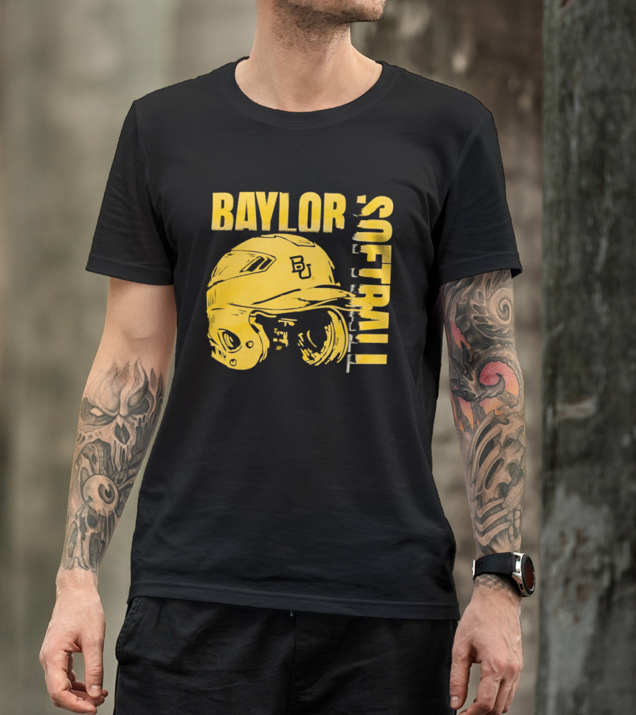 Baylor Softball BU Helmet T-Shirt