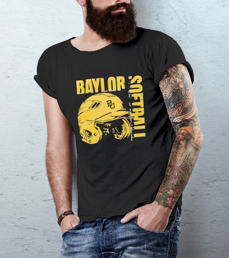 Baylor Softball BU Helmet T-Shirt