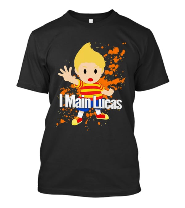 I Main Lucas Cartoon Character Orange Paint Splash T-Shirt