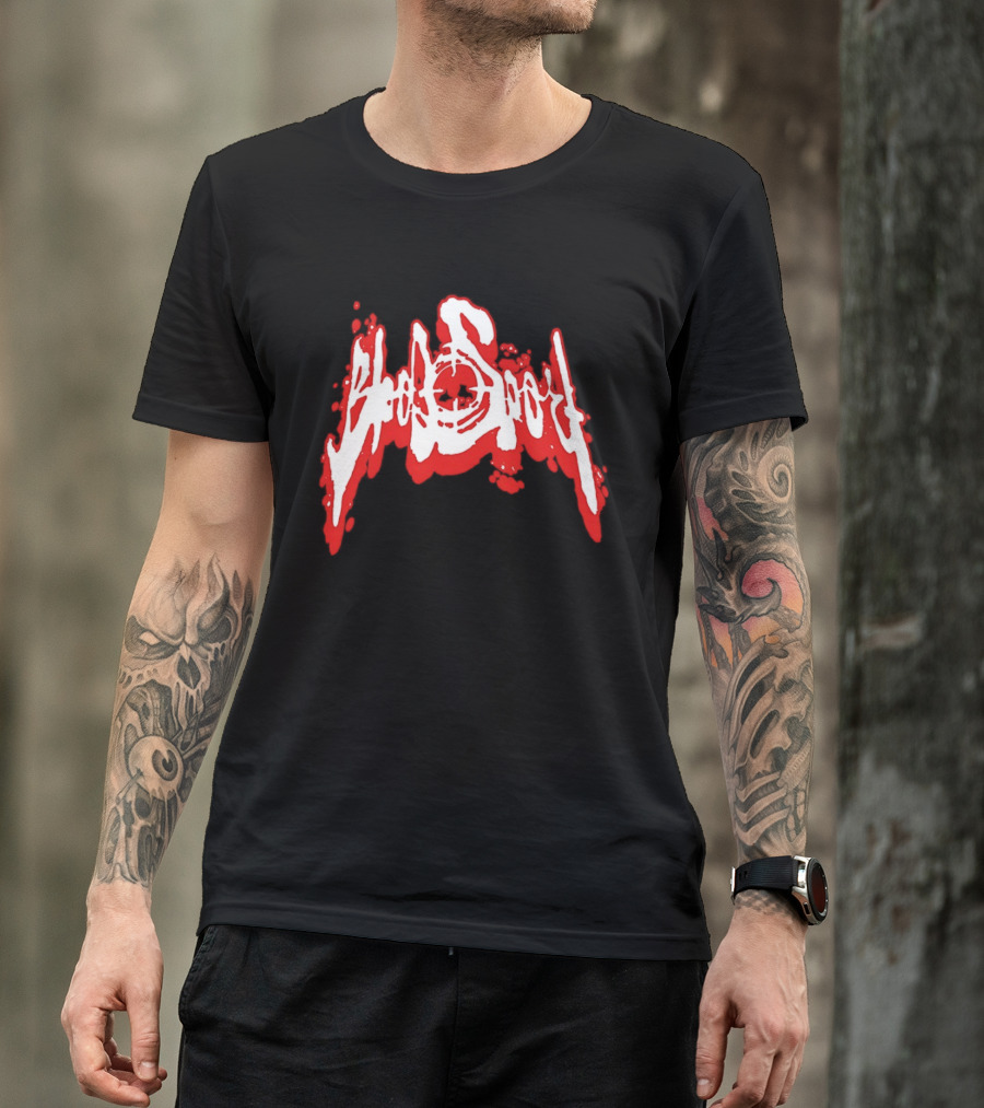 Bloodsport Distressed Font Red T-Shirt