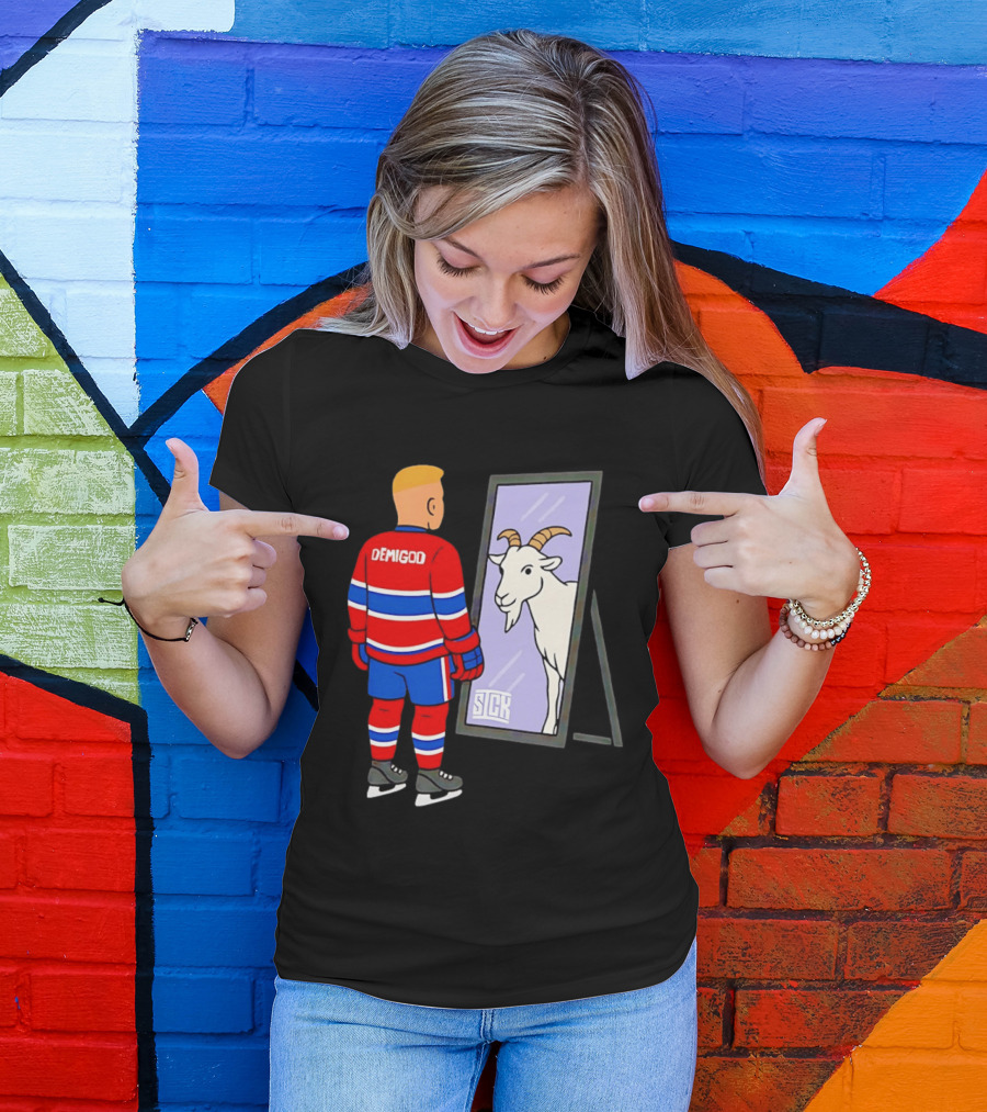 Ivan Demidov Montreal Canadiens Demigod Goat Mirror Reflection T-Shirt