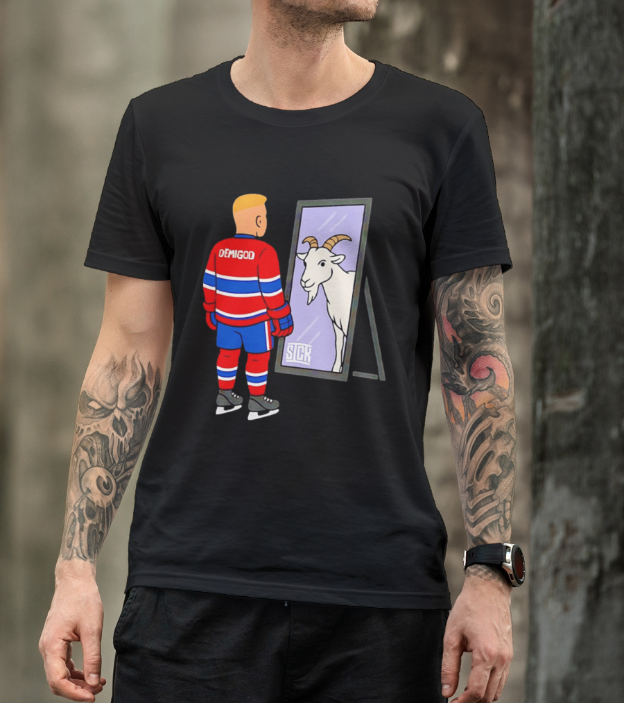 Ivan Demidov Montreal Canadiens Demigod Goat Mirror Reflection T-Shirt