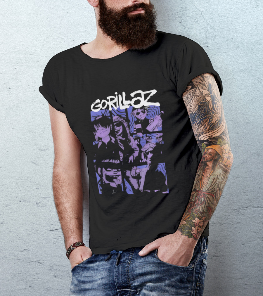 Gorillaz Murdoc Niccals Noodle Russel Hobbs Purple T-Shirt