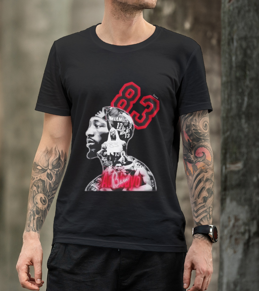 Bam Adebayo 83 Miami Heat 13 NBA Basketball T-Shirt