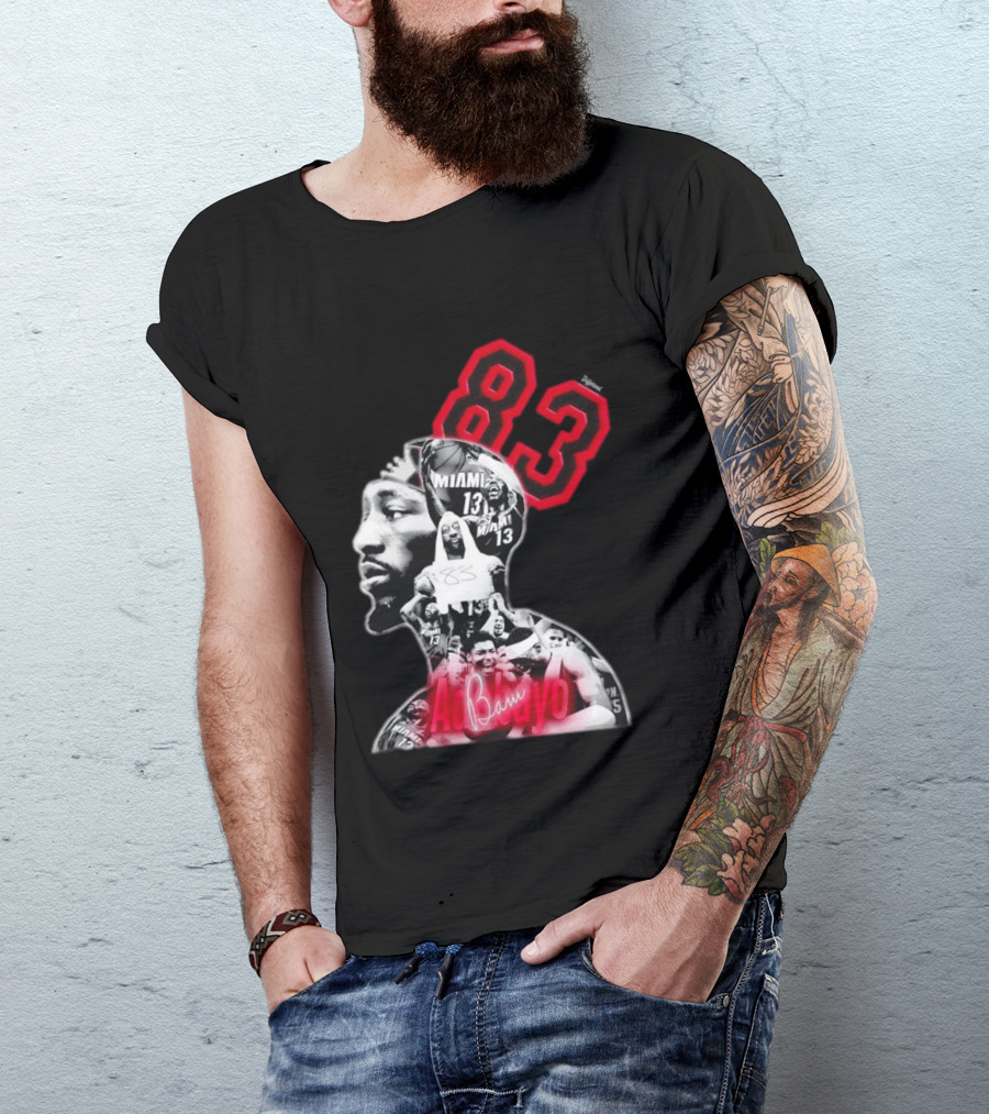 Bam Adebayo 83 Miami Heat 13 NBA Basketball T-Shirt