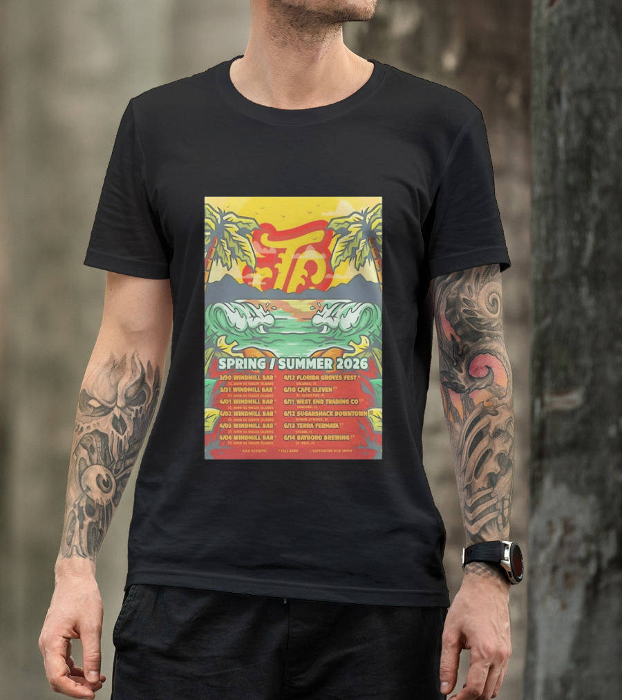 Joey Calderaio Spring Summer 2026 Tour Dates And Locations T-Shirt