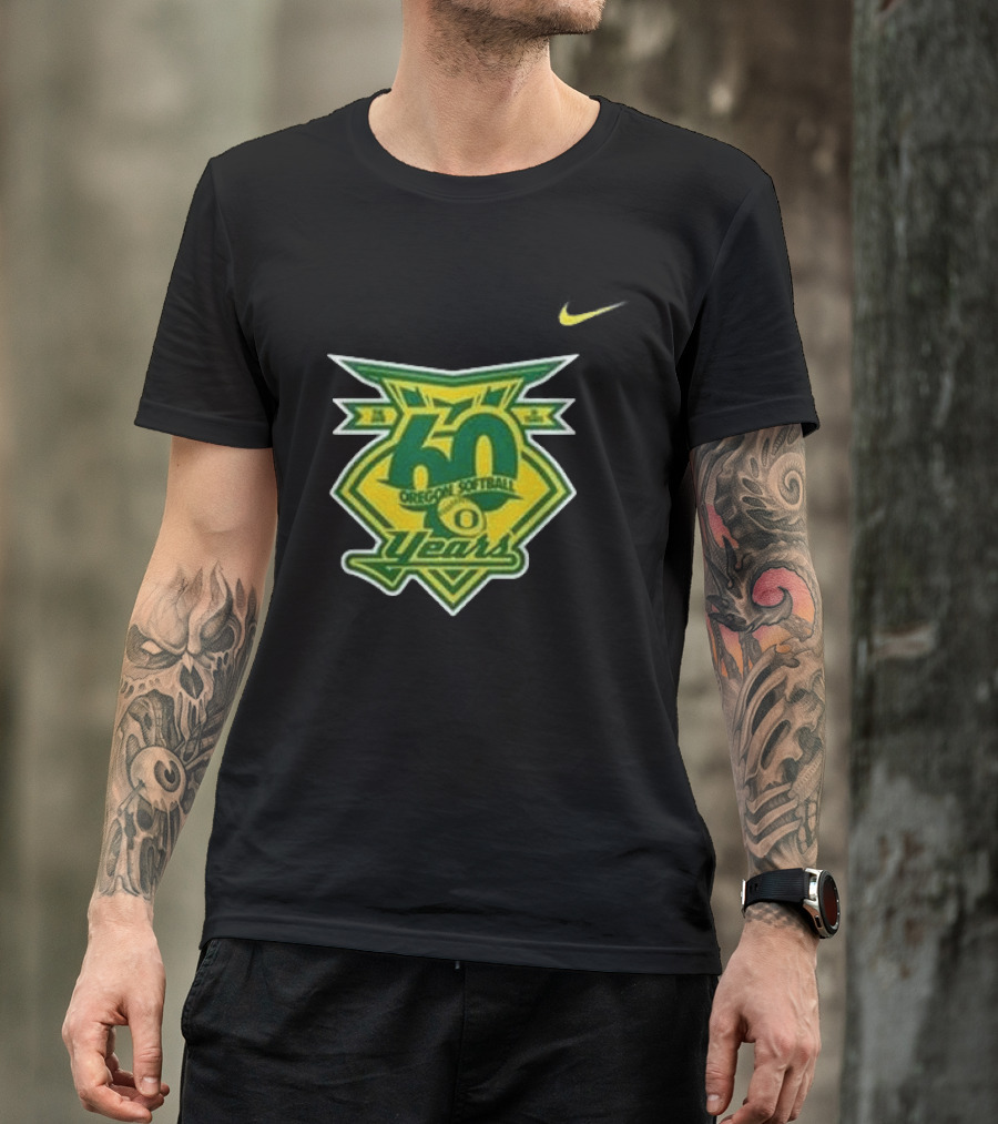 Oregon Ducks 60 Years Softball Anniversary Coach Melyssa Lombardi 2026 T-Shirt
