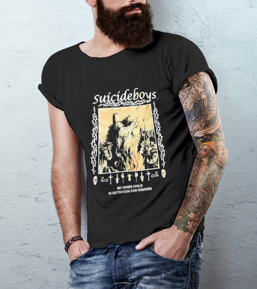 Suicideboys My Inner Child Is Nutrition For Demons Tarot Skeletons T-Shirt