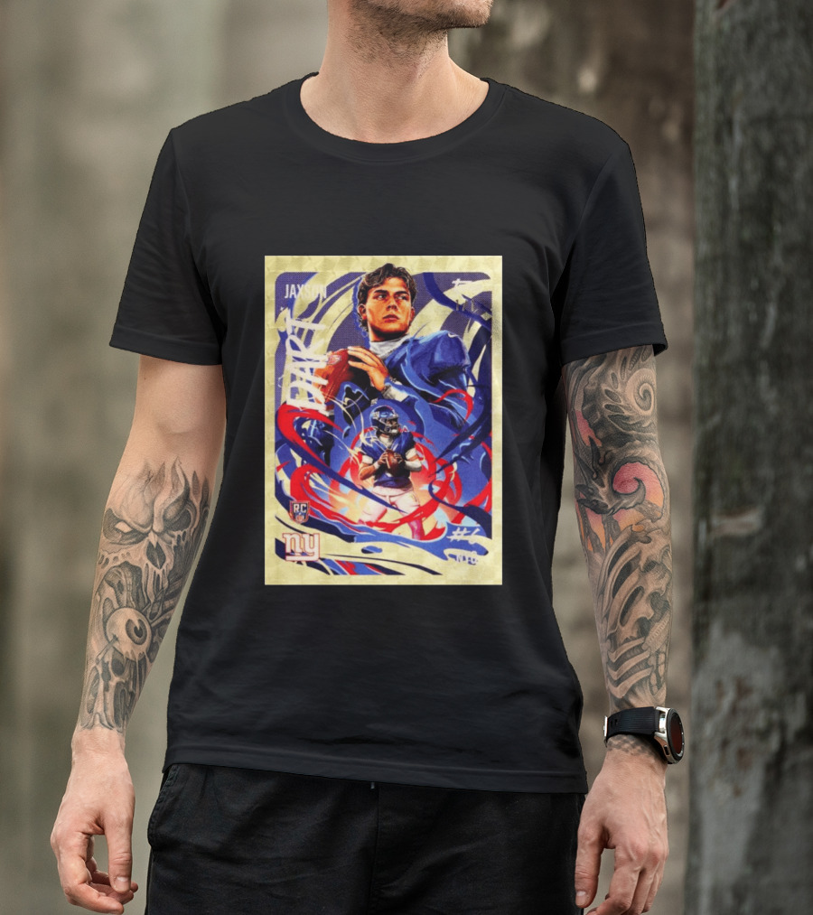 Jaxson Darts RC Ultra Violet Superfractor Topps NY Giants NFL Rookie Card T-Shirt