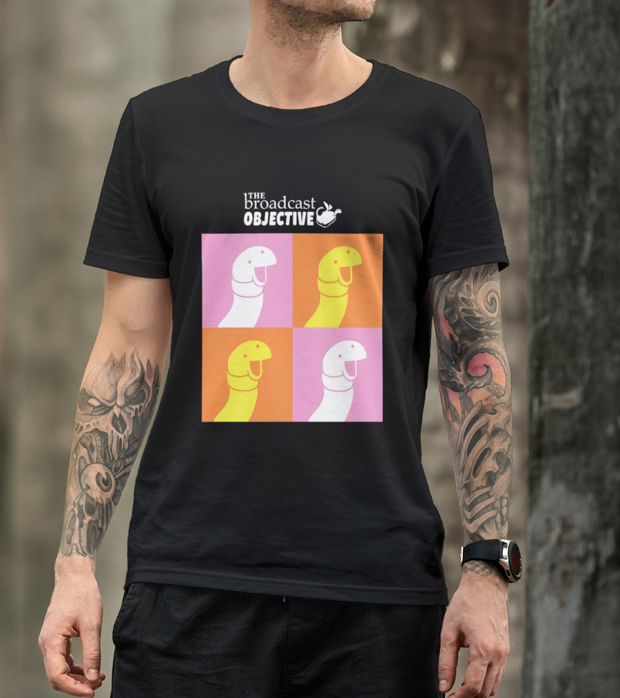 The Broadcast Objective Colorful Cartoon Faces Pop T-Shirt