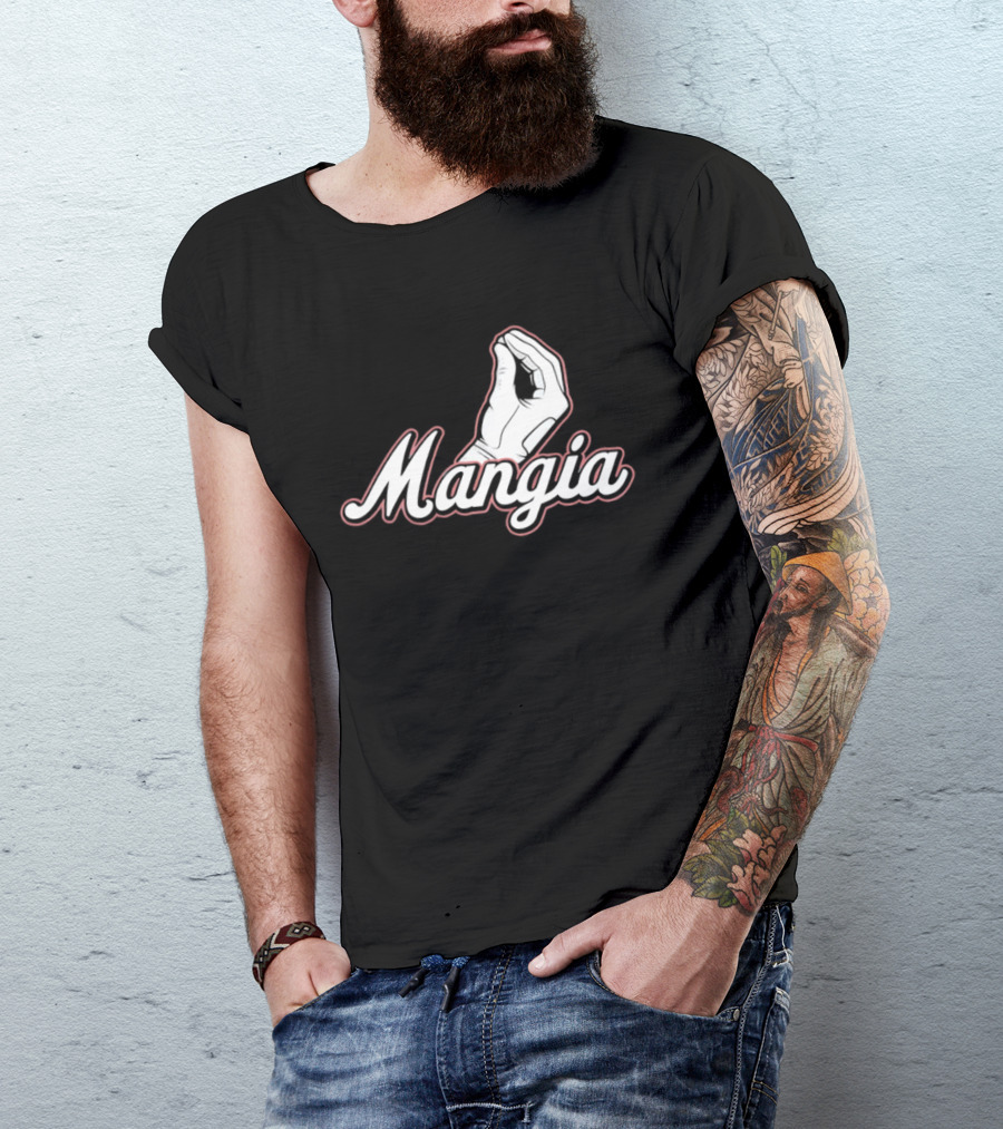 Mangia Italian Hand Gesture Classic Baseball T-Shirt