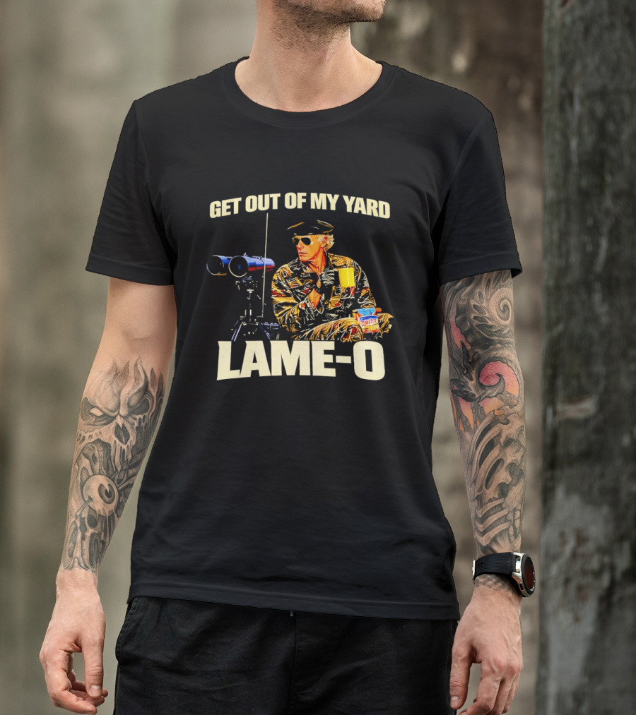 Get Out Of My Yard Lame O Funny Snacking Recliner Vibes T-Shirt