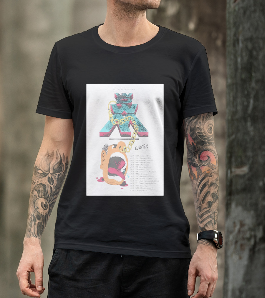 Wet Dream War Machine Euro Tour 2026 Chain And Art Dates T-Shirt