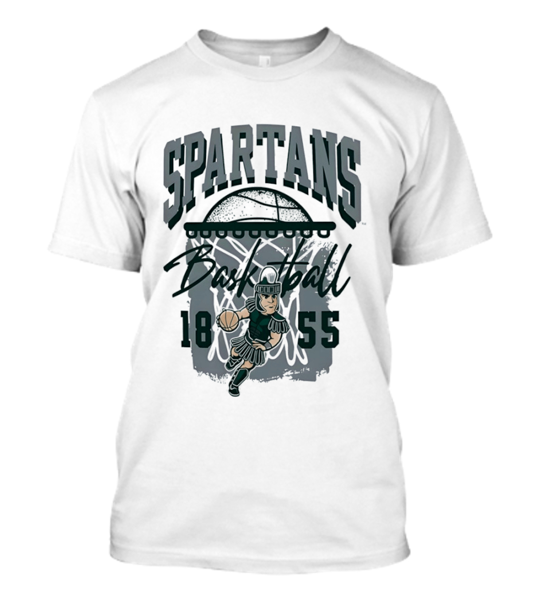 Spartans Basketball 1855 Character Slam Dunk T-Shirt
