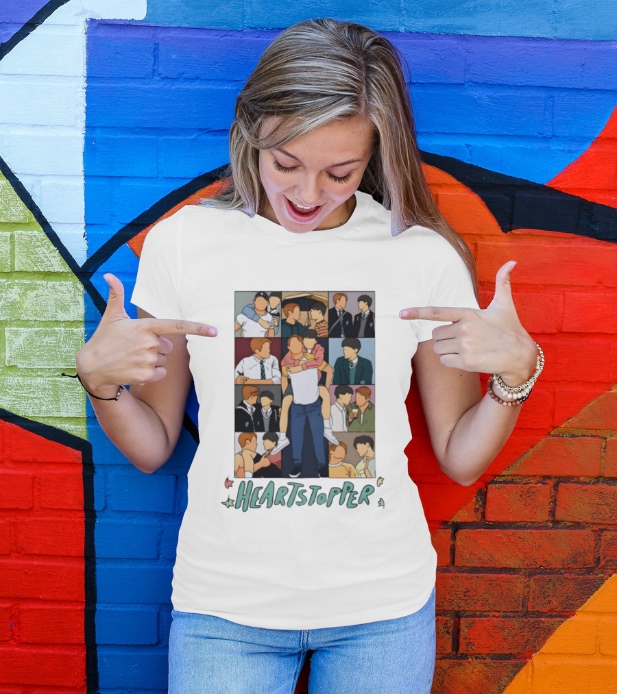 Heartstopper Nick And Charlie Comic Art Eras Tour T-Shirt