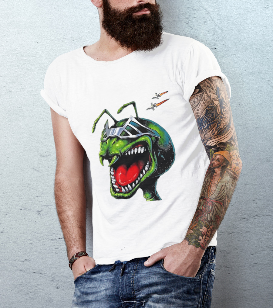 Hellstar Anthony Edwards Ant Man Alien Creature With Sunglasses And Spacecrafts T-Shirt