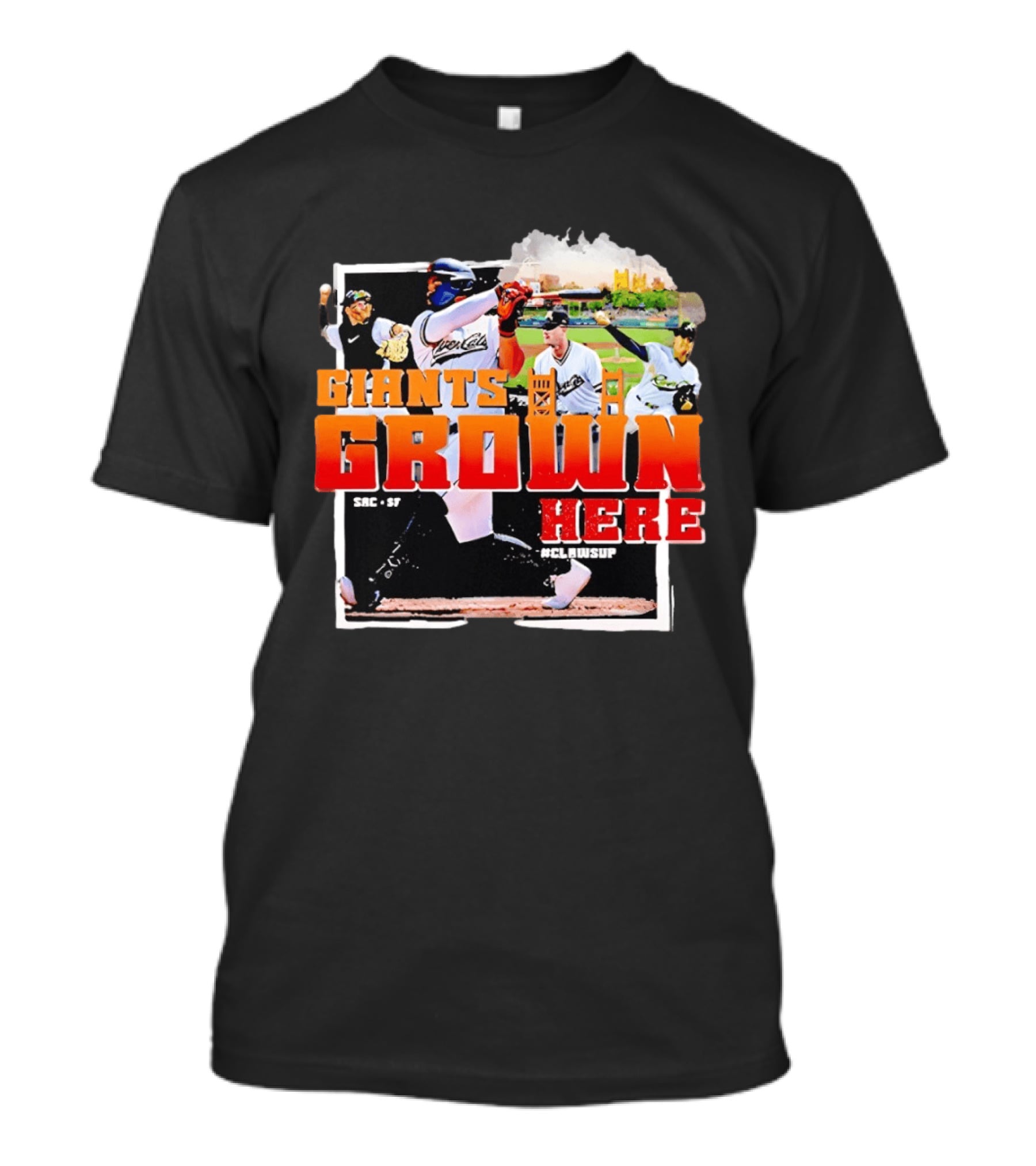 Sacramento River Cats 2025 Giants Grown Here ClawsUp T-Shirt