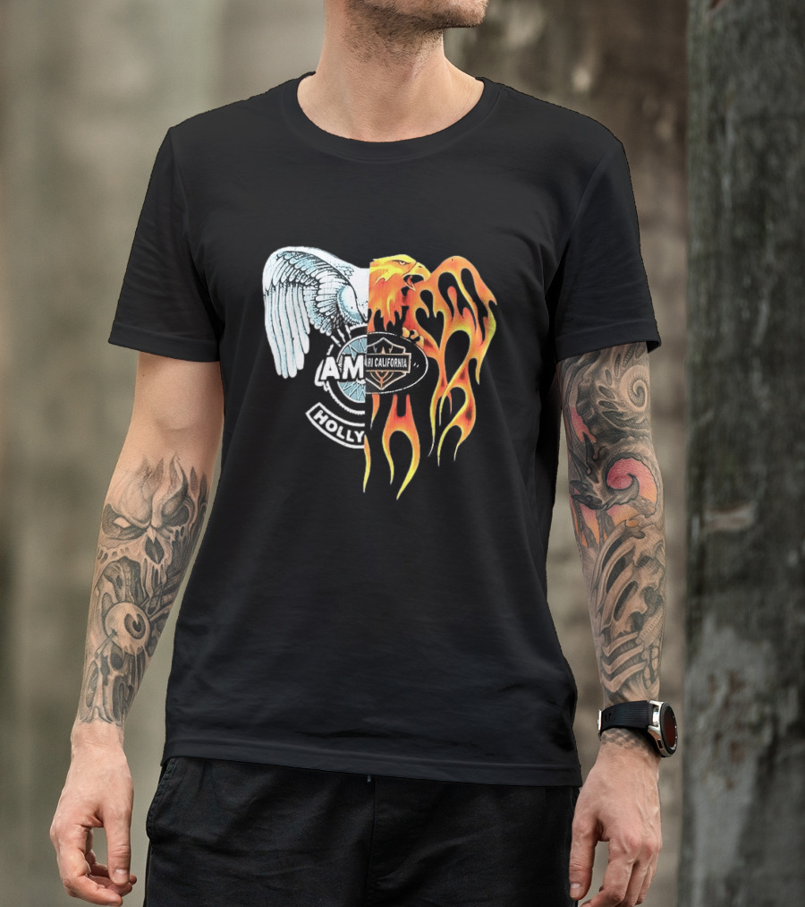 AMIRI Hollywood Spliced Eagle Fire Wing T-Shirt