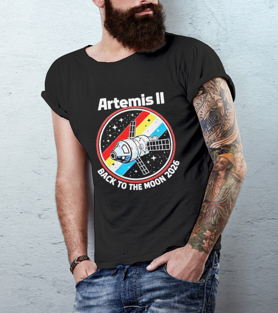 Artemis II NASA Mission Back To The Moon 2026 Spacecraft Patch T-Shirt