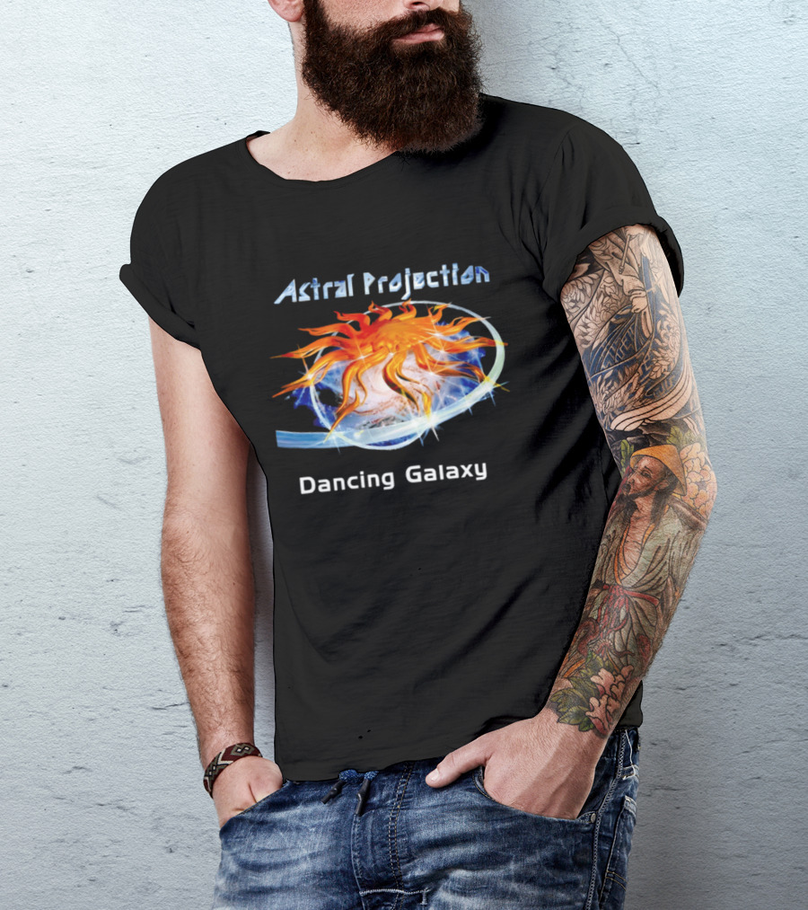 Astral Projection Dancing Galaxy Cosmic Fire And Water T-Shirt