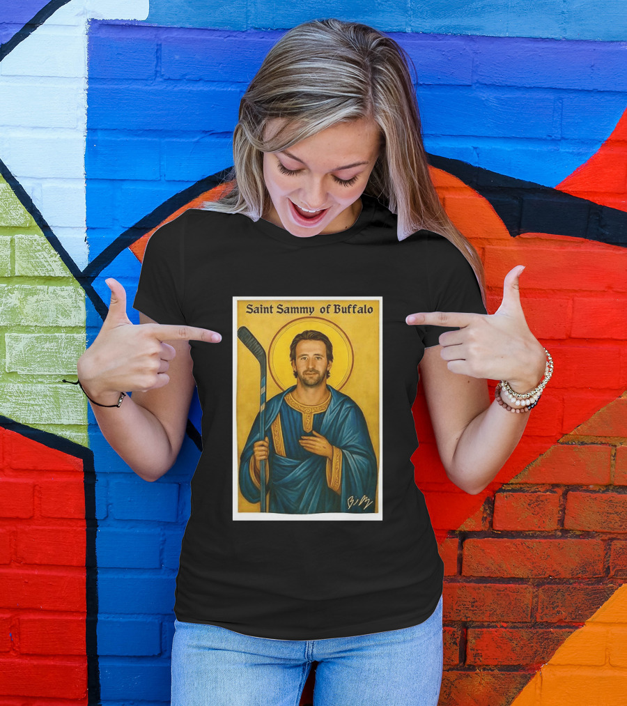 Saint Sammy Of Buffalo Hockey Player Icon NHL Buffalo Sabres T-Shirt