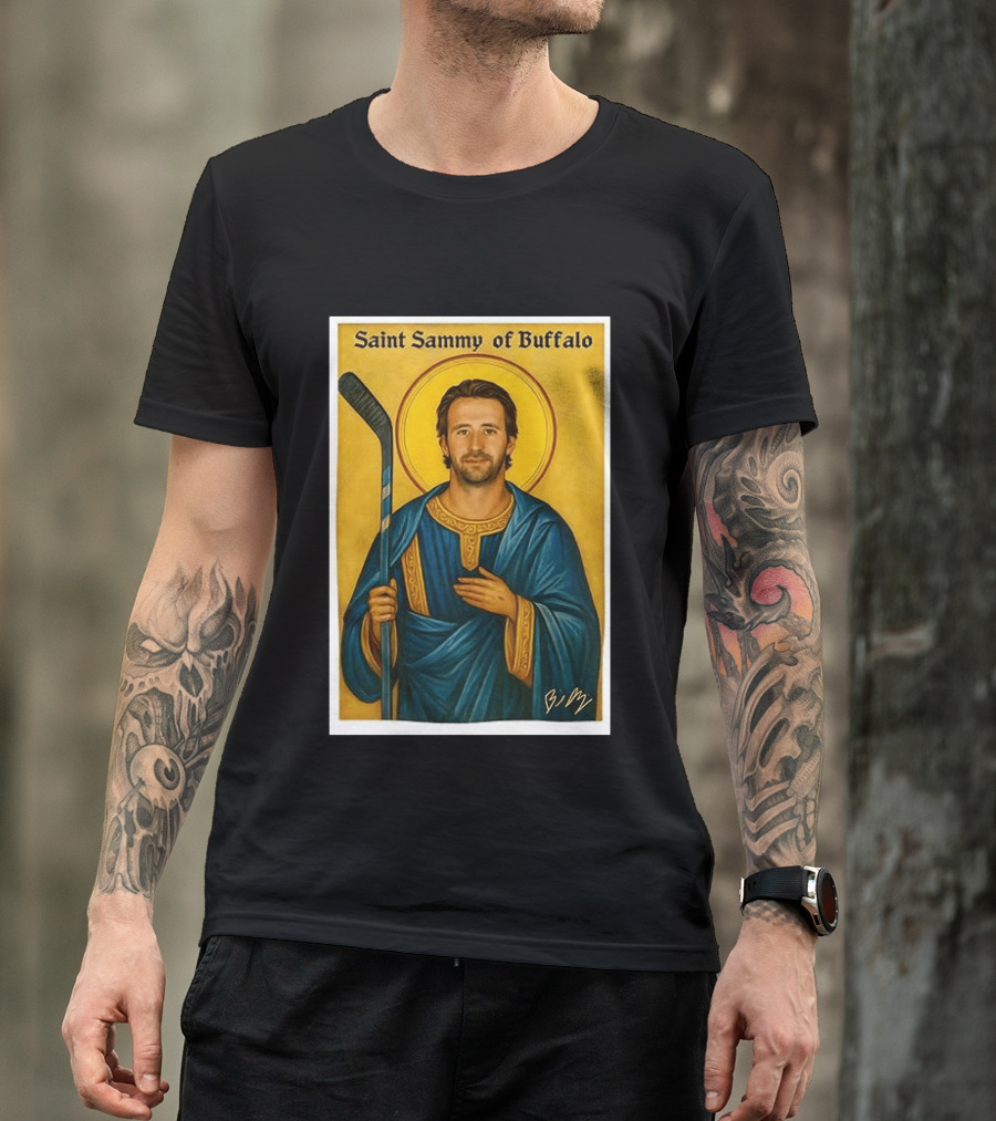 Saint Sammy Of Buffalo Hockey Player Icon NHL Buffalo Sabres T-Shirt