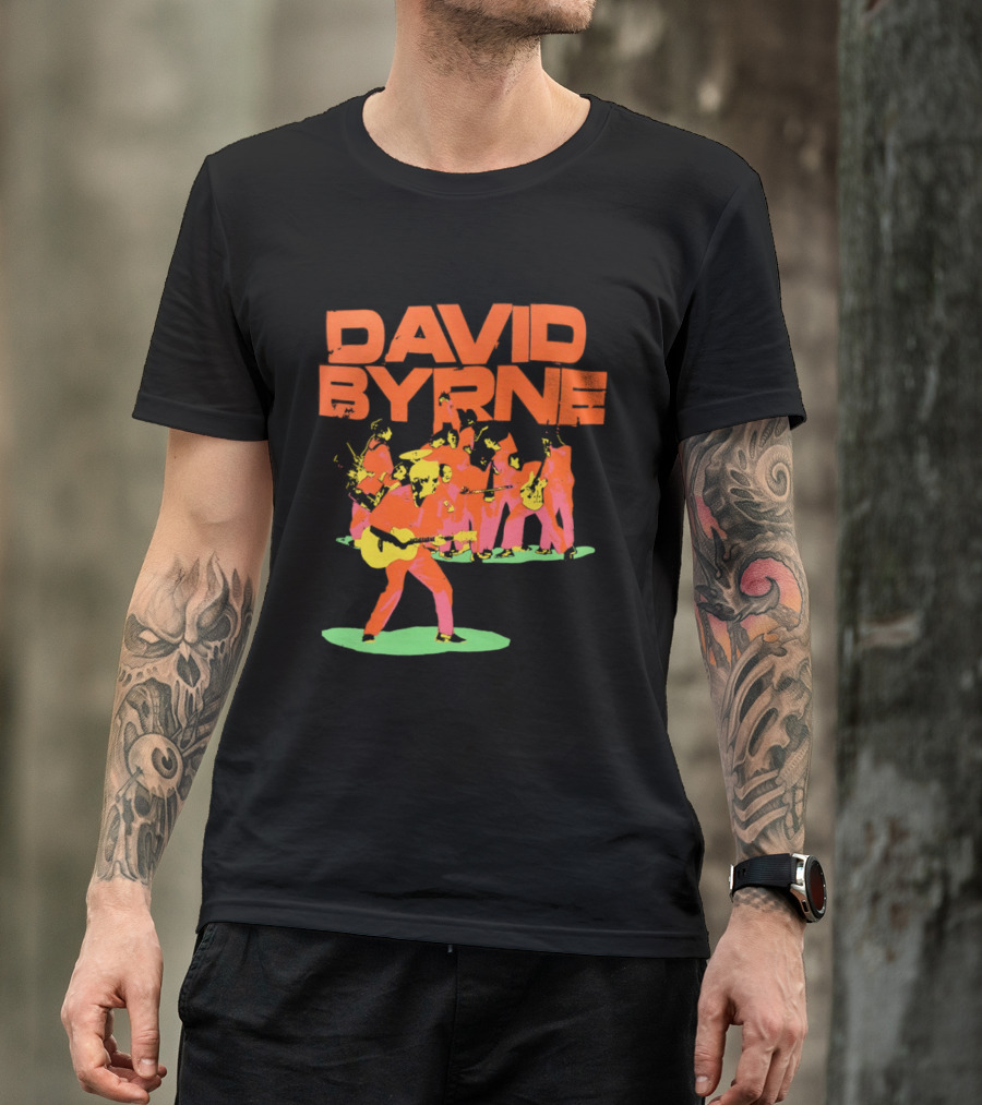 David Byrne Colorful Psychedelic Performance T-Shirt