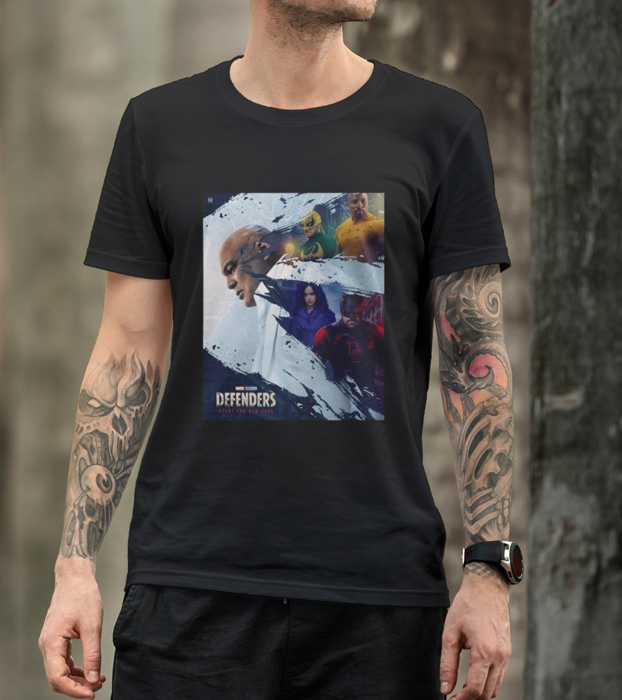 Marvel Television Defenders Fight For New York Heroes Assemble T-Shirt